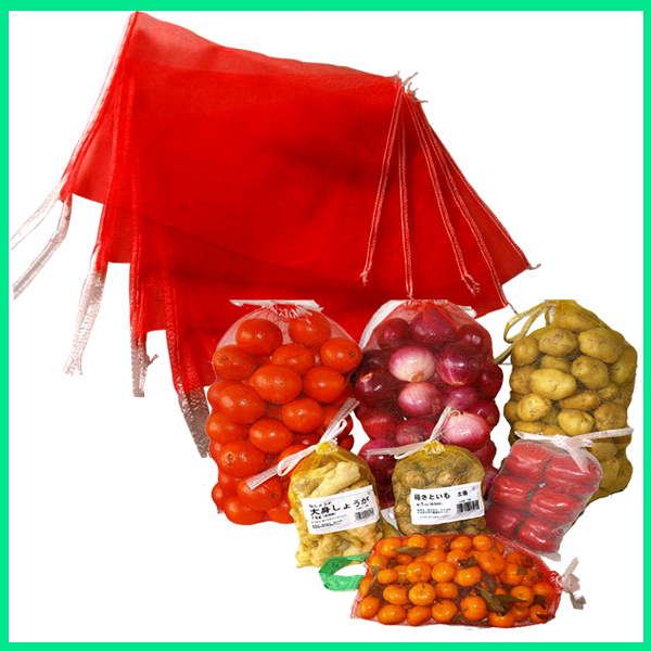 Peモノフィラメントメッシュ赤いフルーツの包装袋/ネットメッシュフルーツの包装袋問屋・仕入れ・卸・卸売り