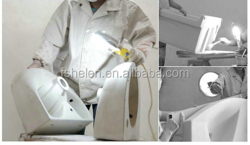 ダイヤモンド貯水槽と台座の洗浄ボウルのバスルームのシンクを洗うf-2216衛生陶器中国仕入れ・メーカー・工場