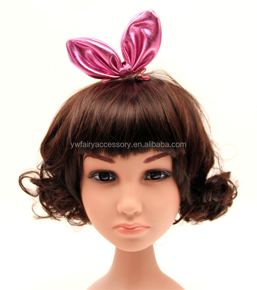の女の子パーティー輝きウサギの耳のヘアアクセサリー、 ヘアクリップ、 弓を持つ髪留め仕入れ・メーカー・工場
