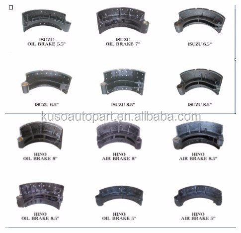 4HF1 4HG1 4JH1 4BE1 Hand Brake Shoe For NKR/NPR/NHR OEM,8-97020250