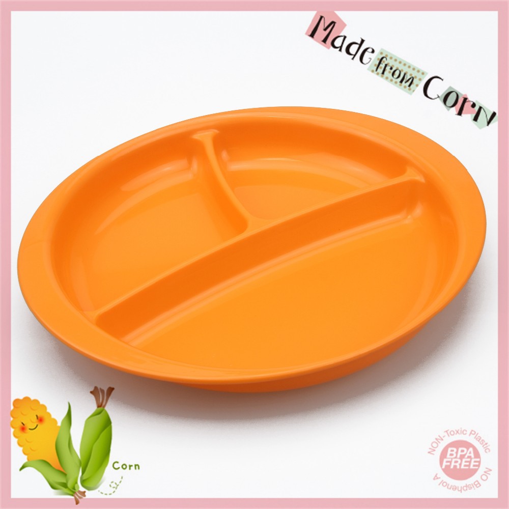 wholesale high quality round bpa free kids plastic dinner plate