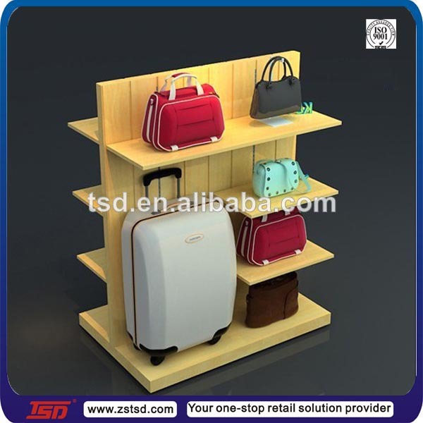 Tsdw496 Shopping Mall Double Sided Wooden Wholesale Handbag Display
