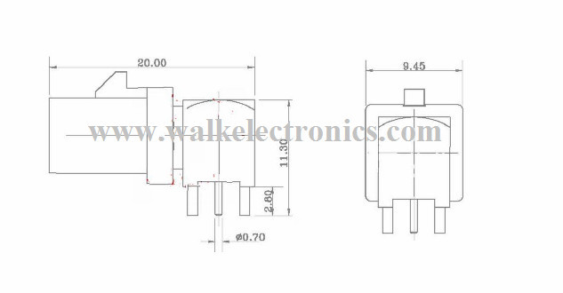 オス直角pcbマウントconnnectorfakra、 fakraオス直角pcbマウント用、 コードc仕入れ・メーカー・工場