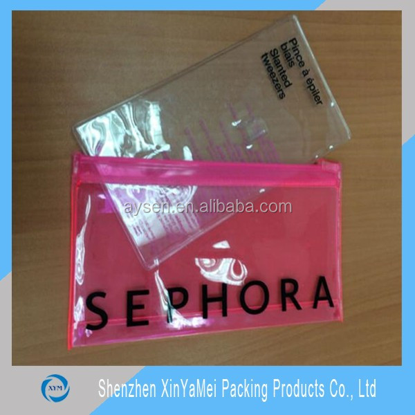 Alibaba professional factory customized durable clear vinly pvc zipper bags