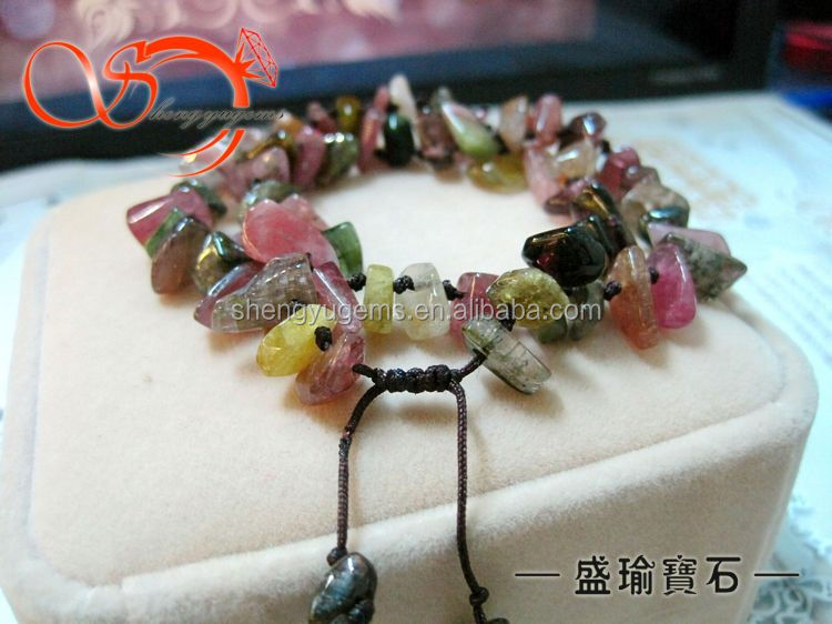 smcb0149 mc design natural 3a tourmaline bracelets rainbow stone