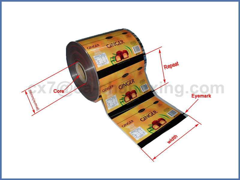 Wrap plastic film jumbo roll for chocolate bar packaging