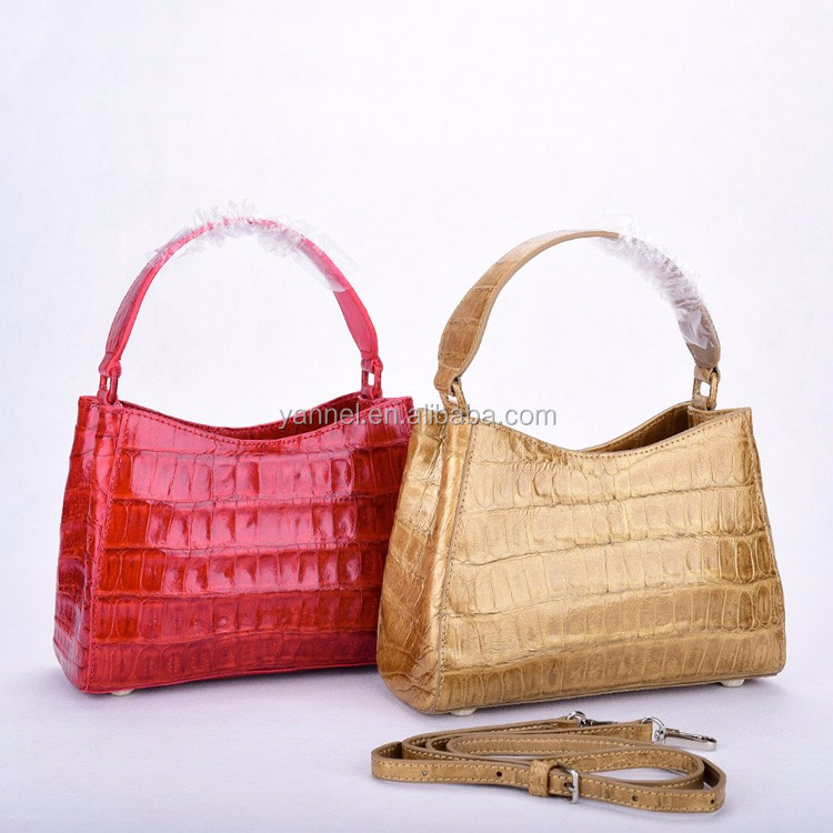 Fashionable Crocodile-embossed Women's Handbag