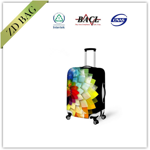 カスタマイズされた18/20/24/28インチクリエイティブなカラー印刷された旅行のスーツケースの荷物カバースパンデックス女性と男性のための保護カバー仕入れ・メーカー・工場