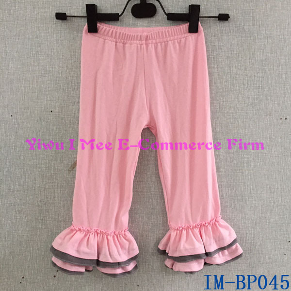 ブティックの子供服はリメイクトレンディな幼児の女の子のデニム綿im-bp050秋用フリルパンツ仕入れ・メーカー・工場