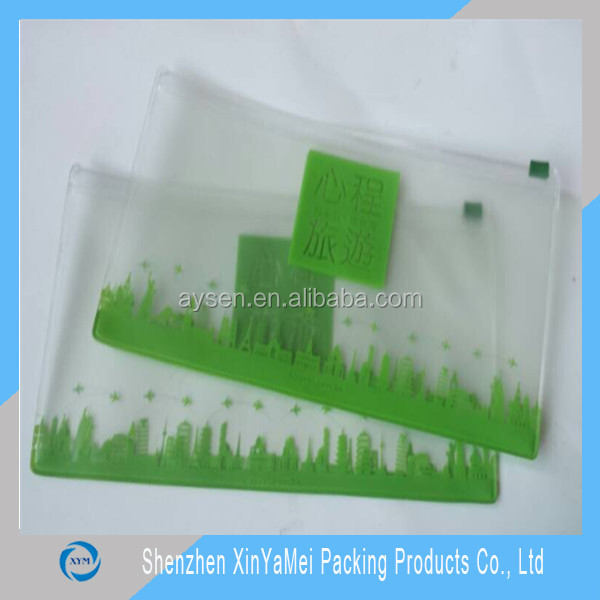 Zipper Top Sealing & Handle and Promotion Industrial Use transparent clear PVC bag