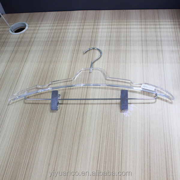 透明なアクリルのハンガークリップ付き/アクリルハンガー問屋・仕入れ・卸・卸売り