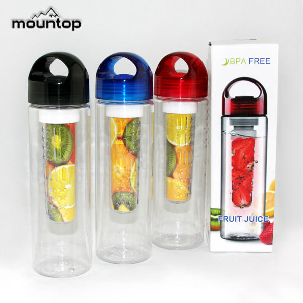 新しいプラスチック製のフルーツ2014年ホットウォーターボトル注入器ポータブル問屋・仕入れ・卸・卸売り