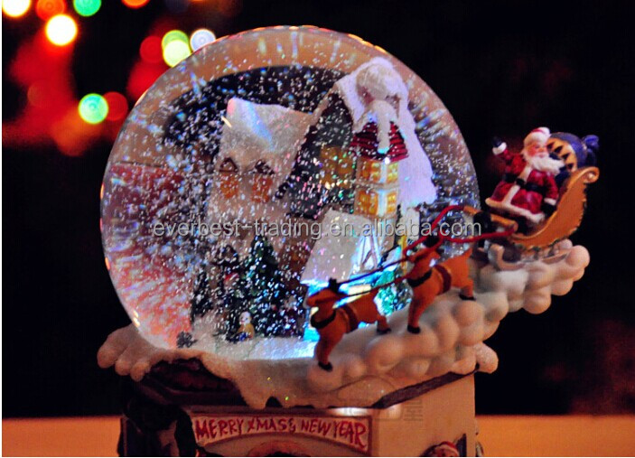 ロマンチックなクリスマス雪クリスタルボールオルゴール回転ライトを点滅、 誕生日バレンタイン55-2-1ガールフレンドの贈り物問屋・仕入れ・卸・卸売り