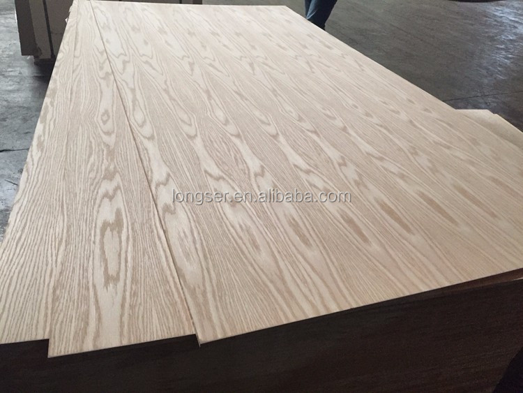 1220*2440mm e2 glue red oak veneer mdf