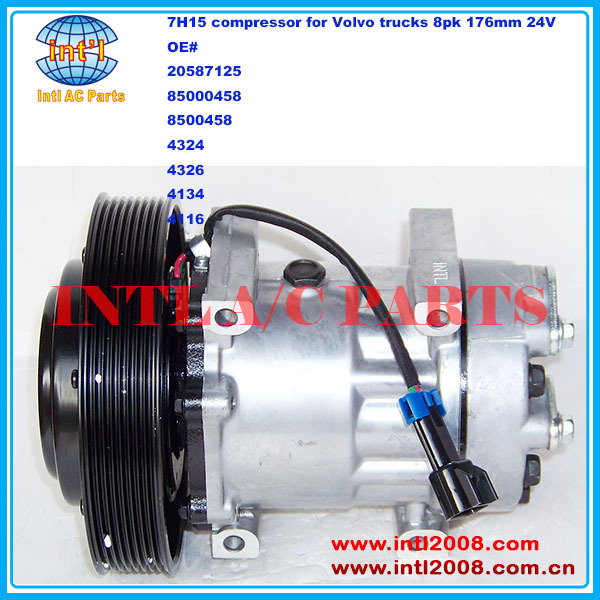 SANDEN 7H15 709 sd709 SD7H15 auto aircon ac compressor for Volvo 20587125 85000458 8500458 SANDEN: 4324 4326 4134 4116