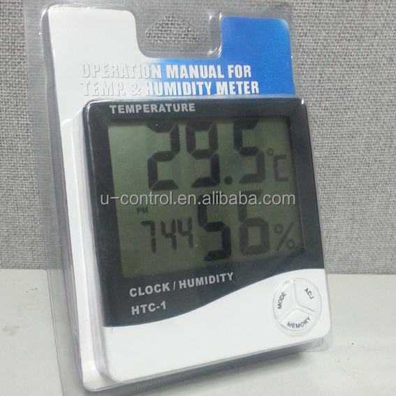 電子デジタルウォールクロック温度計と湿度htc-1問屋・仕入れ・卸・卸売り