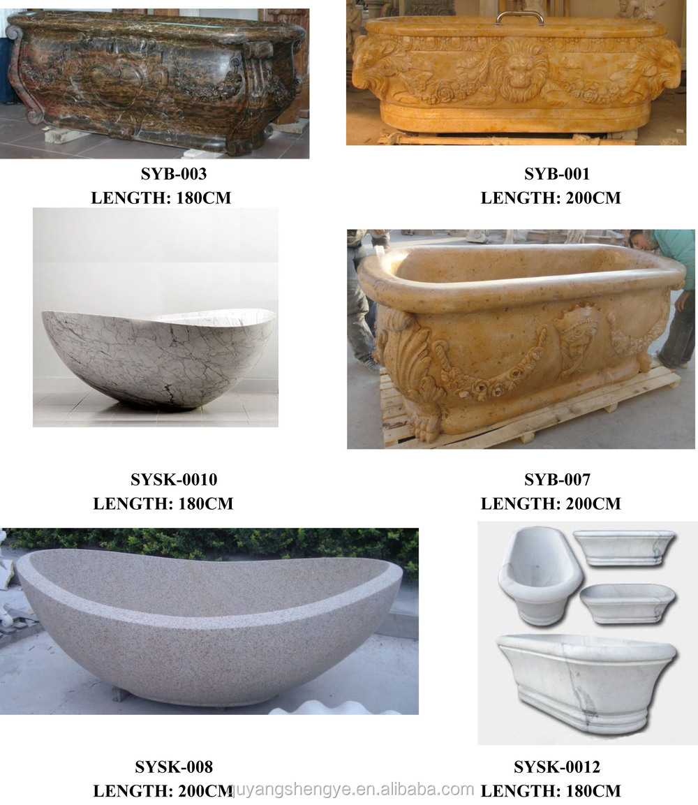 白の円形の浴槽の彫刻大理石問屋・仕入れ・卸・卸売り