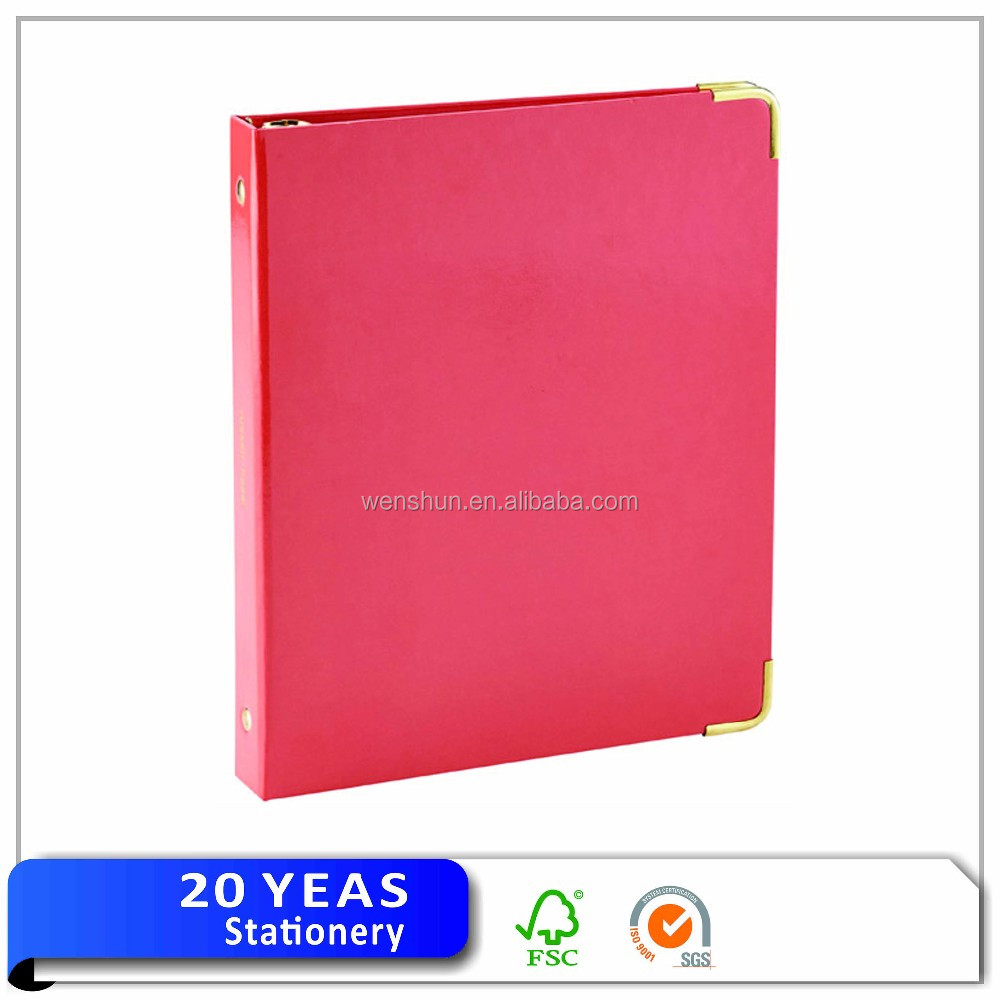 Hot selling handmade hard cover 3 ring binder paper file folder