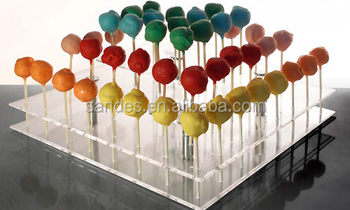 Attractive Hexagon Design Clear Acrylic Lollipop Display Rack