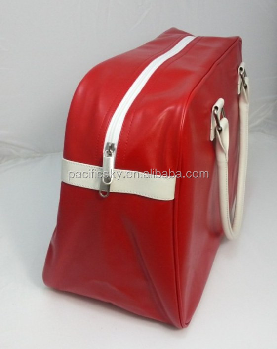 赤puの革スタイリッシュ最新2014年26リットル旅行のウィークエンドバッグ仕入れ・メーカー・工場