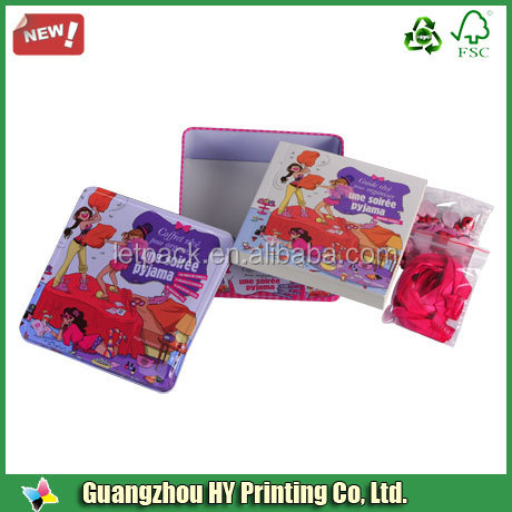 high quality custom logo printed tin candy box