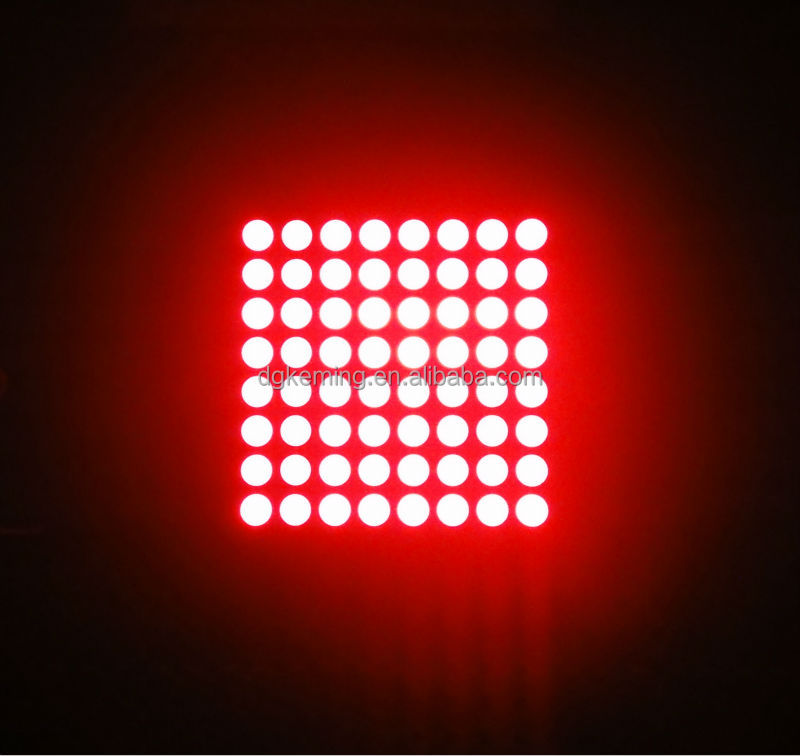 20x20mm matrix 1.9mm dots 8x8 array red color led dot matrix led display
