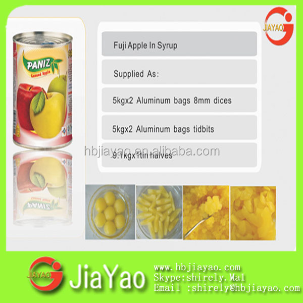 wholesale price list canned food canned fruits 3000g canned apple slice