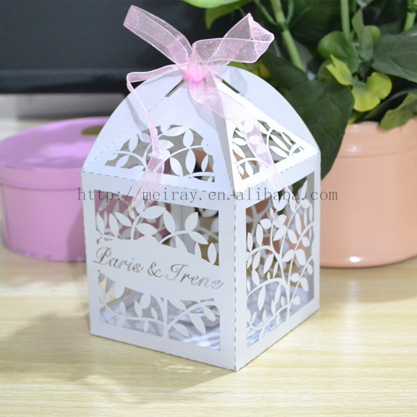 wedding cake boxes,laser cut wedding candy boxes for table center ...