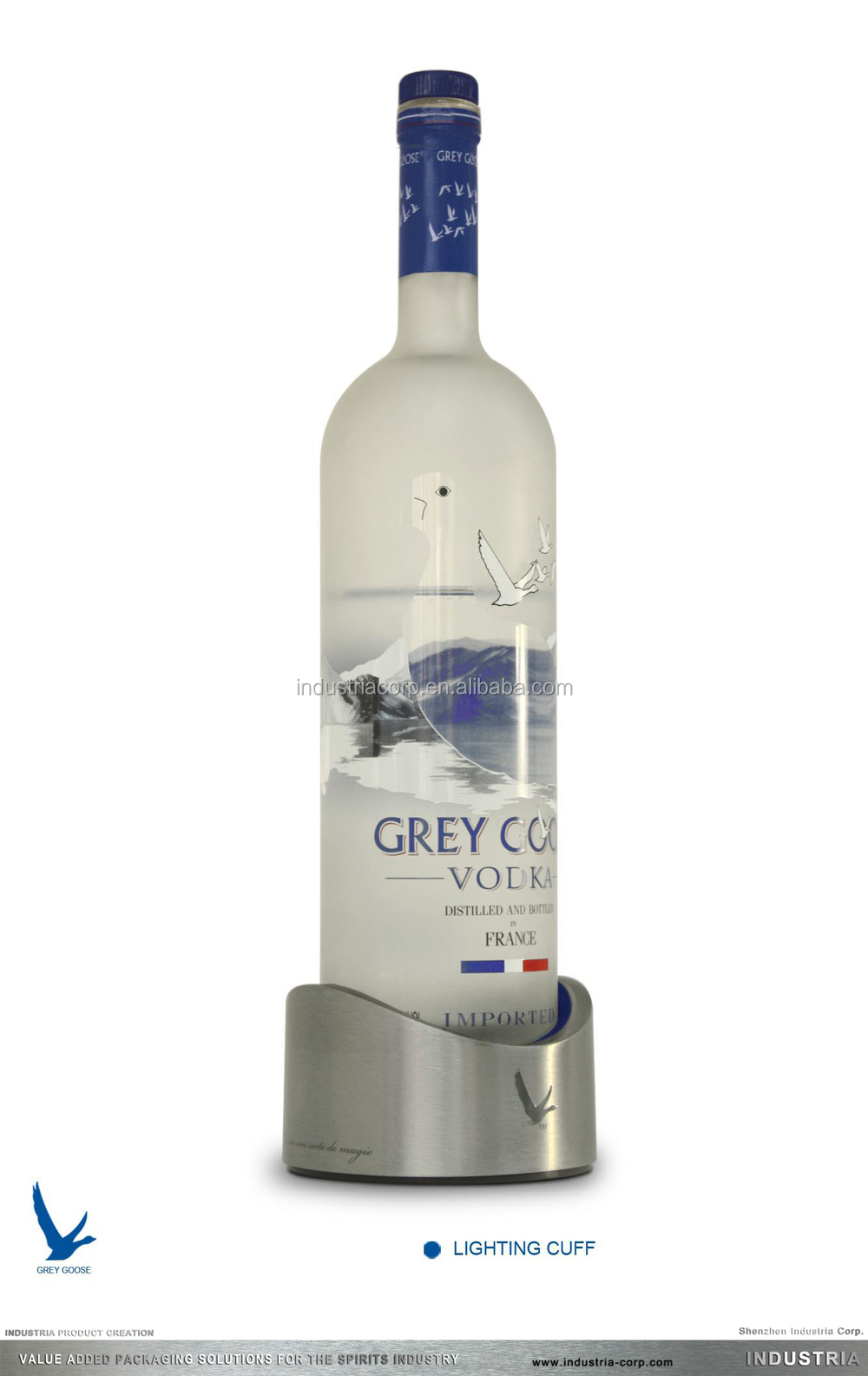 灰色のガチョウgg-lbg-303750ミリリットル高品質led明るいベースバーボトル栄光を与える人問屋・仕入れ・卸・卸売り