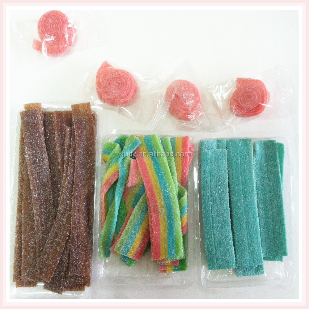 Blue Raspberry Flavor Licorice Sour Belt Gummy Candy In Bulk Buy Sour