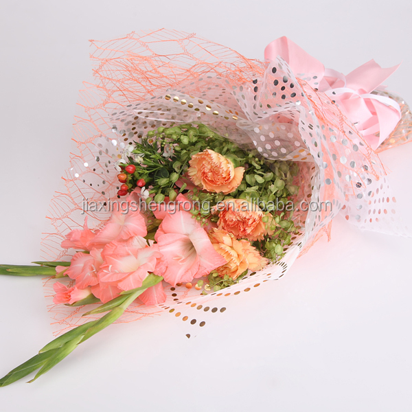 ポーランド2015熱い販売のためのメッシュ素材蘭花のラッパー仕入れ・メーカー・工場