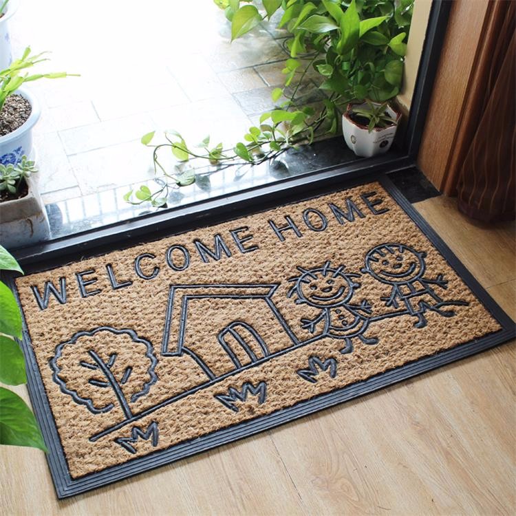 Nature Coir And Rubber Molded Brush Home Door Mats Buy Natural