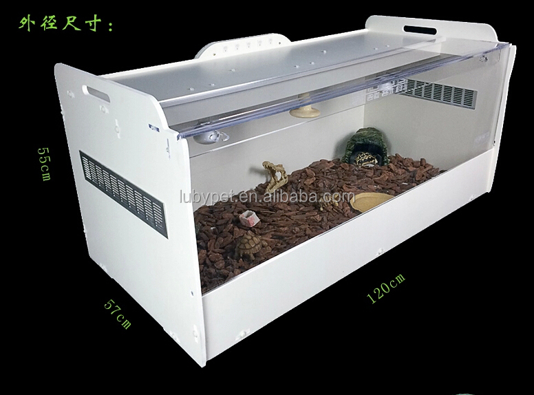 High Quality Wooden Acrylic Plastic Terrarium Pet Reptile Display Cage