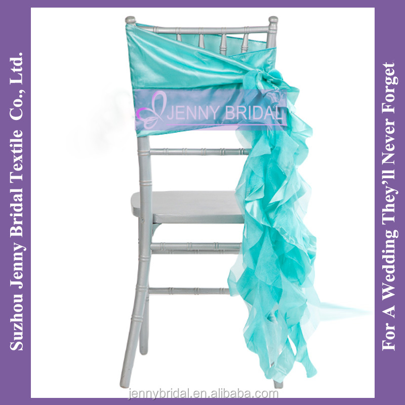 C375a Glossy Tiffany Blue Taffeta Chair Covers Wedding Decorations