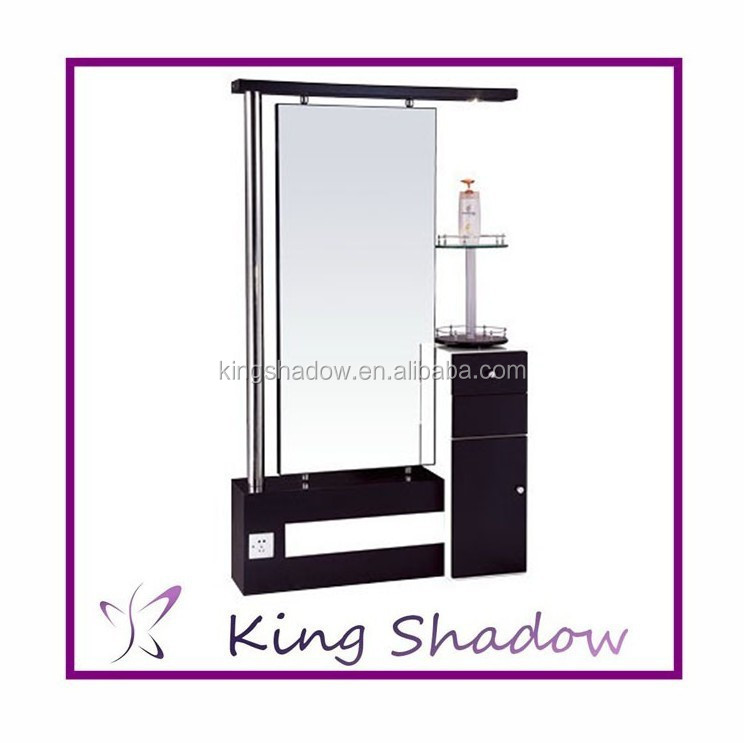 kingshadow熱い販売の良質の従来のスタイルサロンミラーステーション安い価格mdfヘアサロンミラーステーション問屋・仕入れ・卸・卸売り