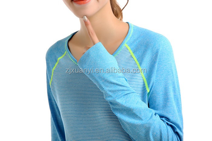 中国の製作所サプライ女性通気性ソフト tシャツ ファッション カラフル な ロング スリーブ トップ着用最新タイプ シームレス t-シャツ 。仕入れ・メーカー・工場