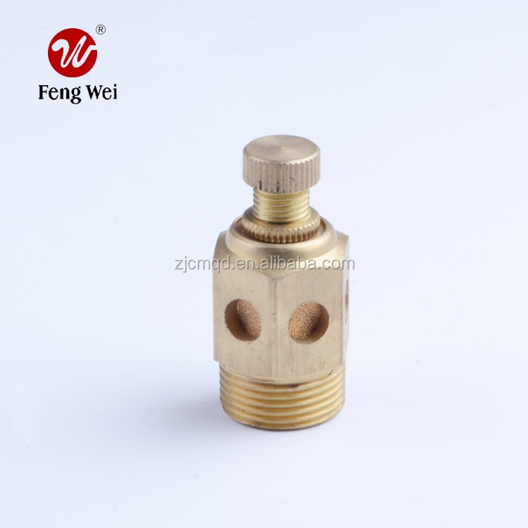Pneumatic Sintered Bronze Air Breather Vent Muffler 1/8" Male Npt Brass