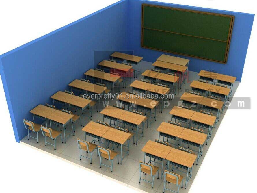 教室家具工場カスタマイズ固定机と椅子仕入れ・メーカー・工場