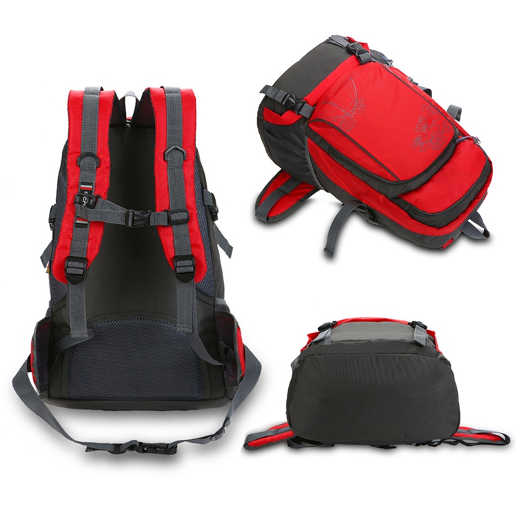 Quick Lead Popular Design Cheap Nylon Backpack Black