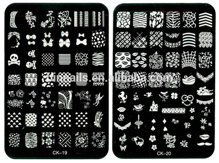 CK nail stamping plates 2015 nail stamp plate