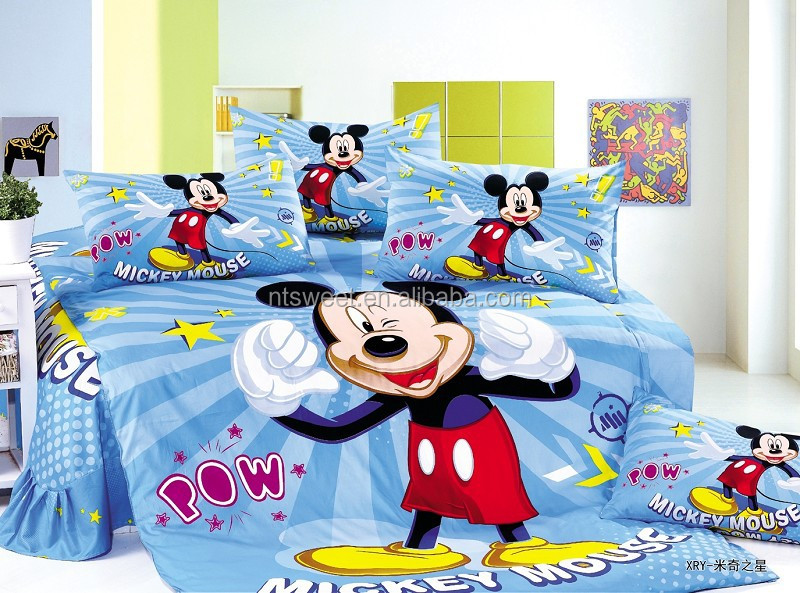 綿100％ミッキーマウス寝具セット掛け布団子供のベッドリネン問屋・仕入れ・卸・卸売り