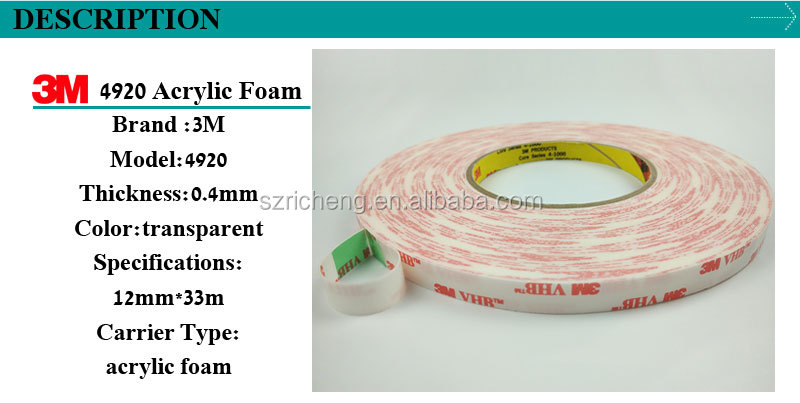 4920 0.4mm Double Sided Foam 3M double sided tape strong double sided glue  tape