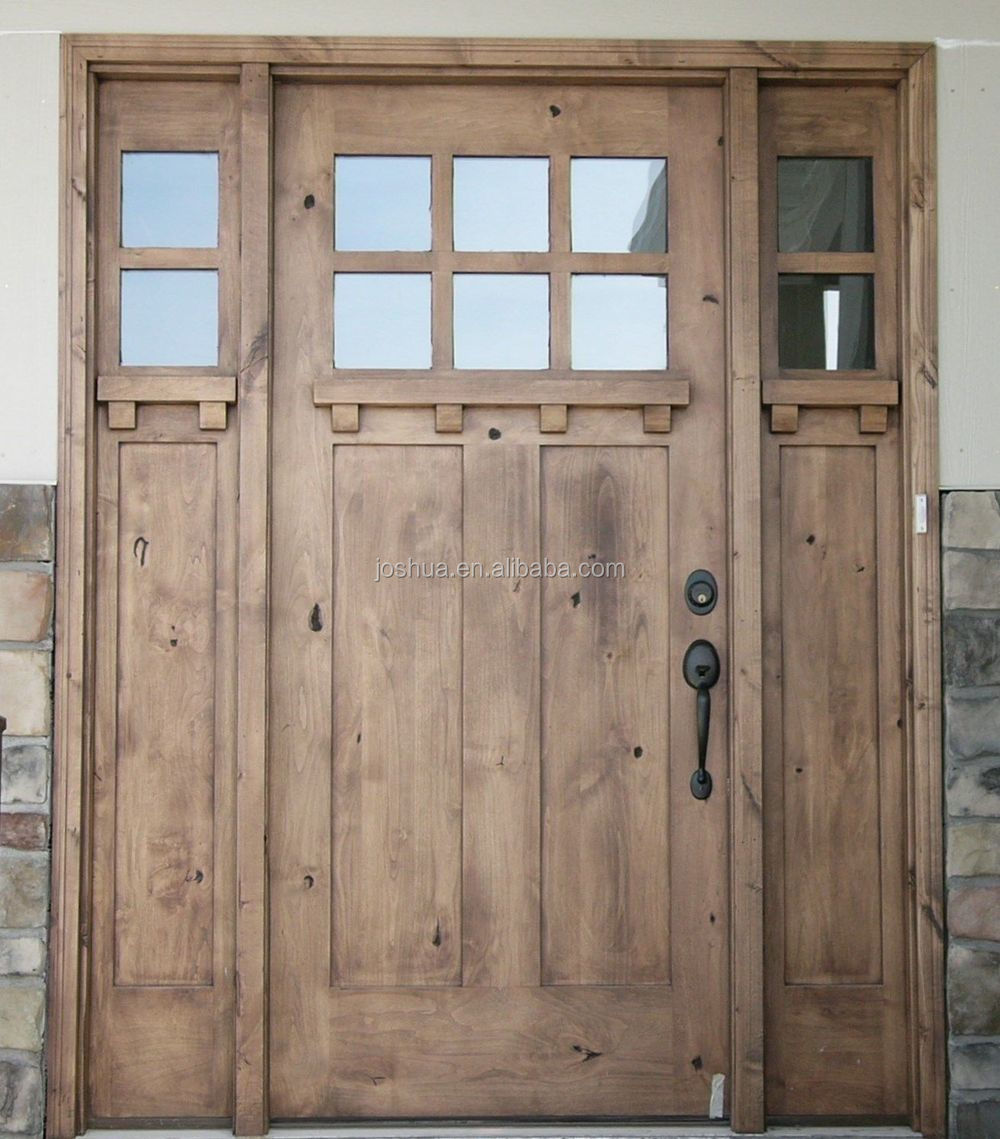 rustic wood front door