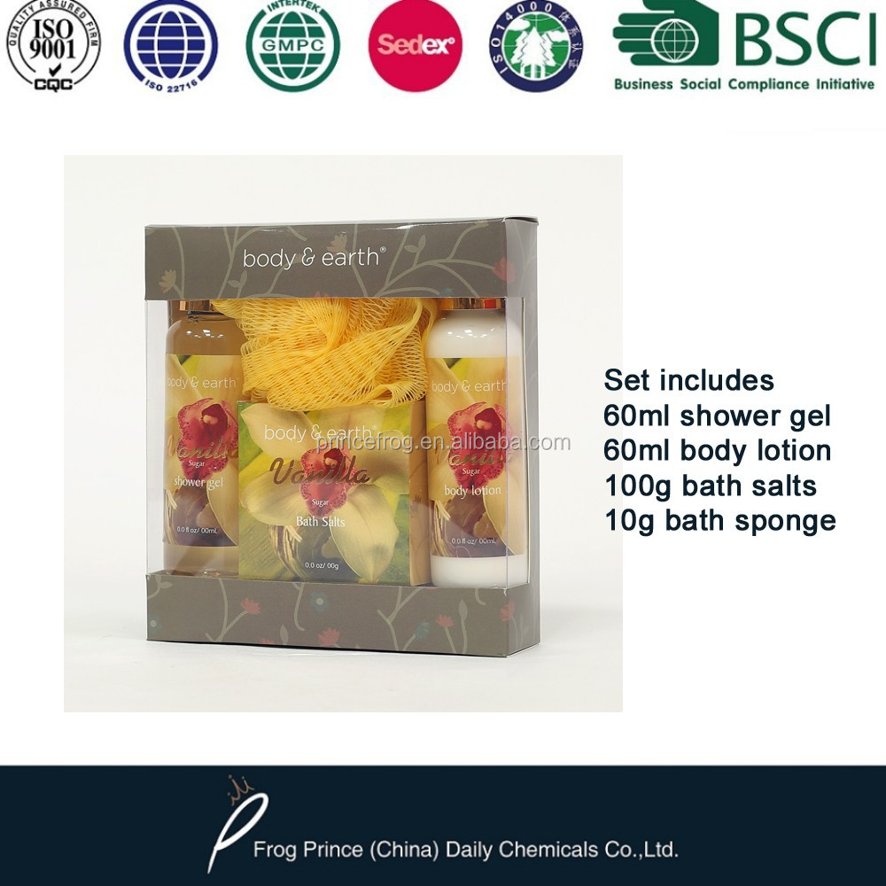 bath gift set includes shower gel and body lotion