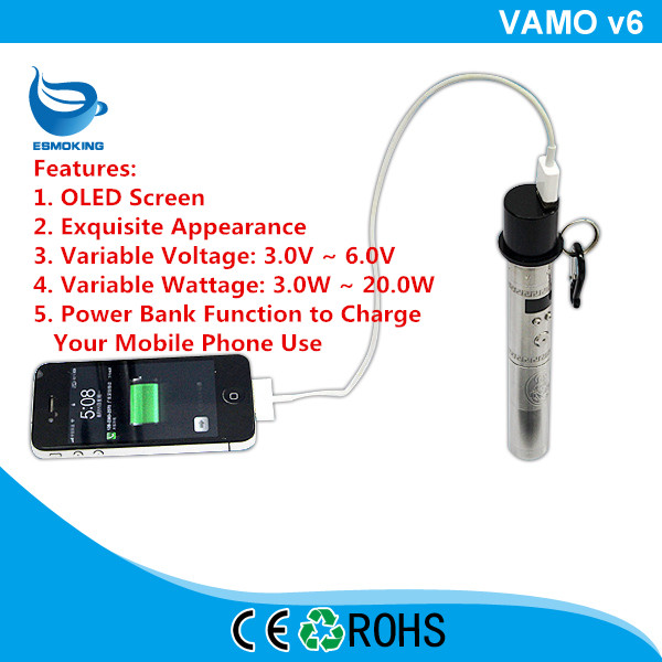2014 New Arrival Vamo V6 with Wholesale Alibaba Price, 2014 New Mod, Vamo V6 With Power Bank Feature