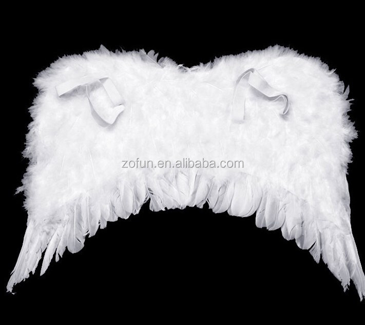 wholesale fashional large turkey feather white angel wings