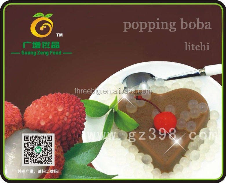 Delicious and colorful juice ball popping boba for pudding