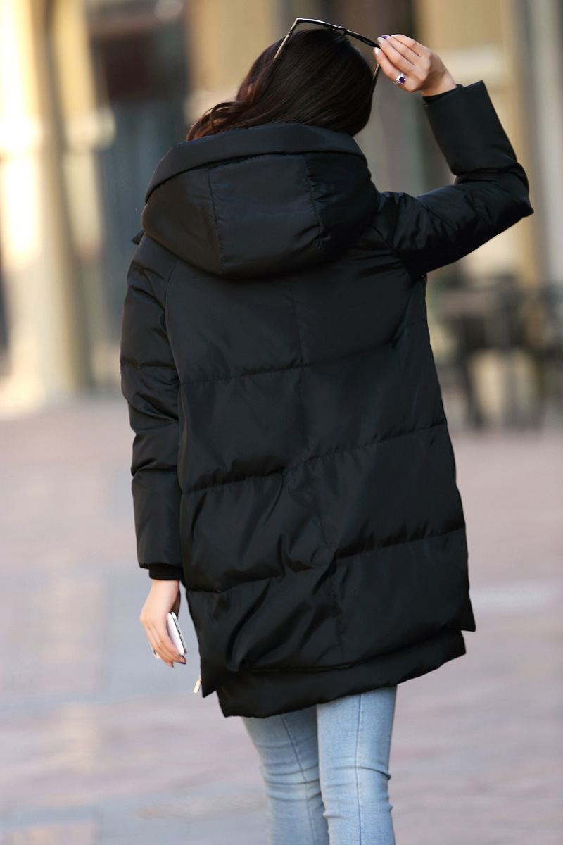 Чёрная куртка женская зимняя