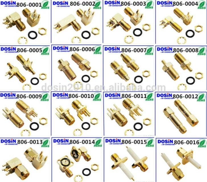 ニッケルメッキsmaコネクタ高利得のwifiアンテナコネクタ仕入れ・メーカー・工場