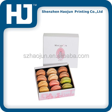 12 pcs macarons PVC windows packaging box with blister tray